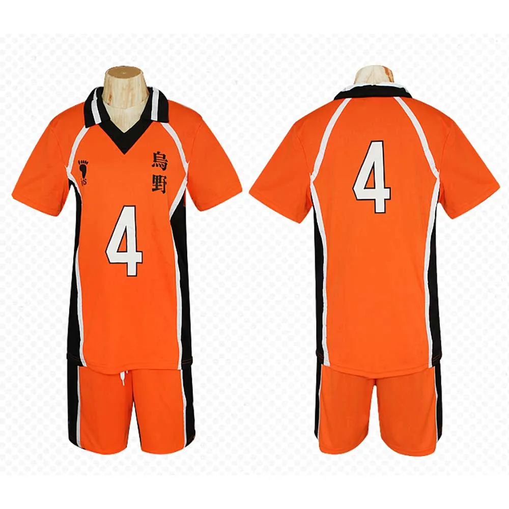 NO 4 Yu Nishinoya Yu Haikyuu Karasuno Униформа высокой команды Shouyou Хината Косплей волейбольные майки японская школьная форма волейбольная Клубная одежда - Цвет: NO 4 Yu Nishinoya Yu