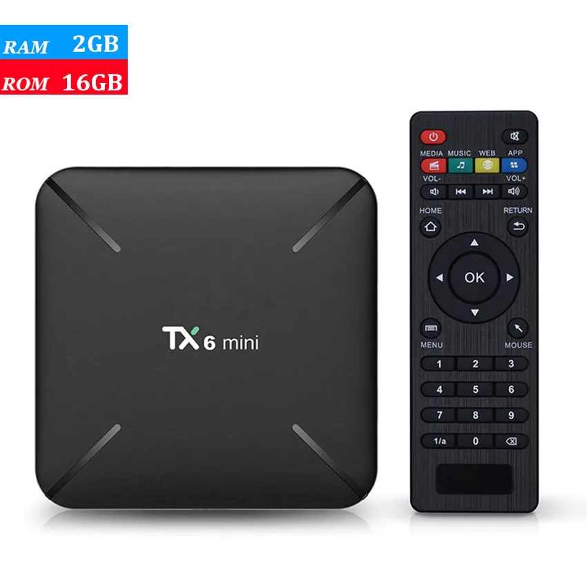 2G 16G TX6 мини 4K ТВ коробка Android 9,0 2 Гб 16 Гб Allwinner H6 четырехъядерный USB3.0 2,4G Wifi проигрыватель Google PK TX3 X96 - Цвет: 2G 16G