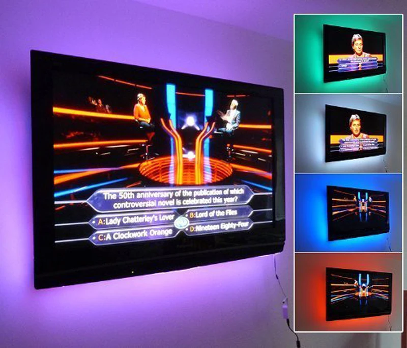 USB Светодиодная лента DC 5V Водонепроницаемая RGB 50 см 1 м 2 5 2835 60 светодиодов/м гибкая
