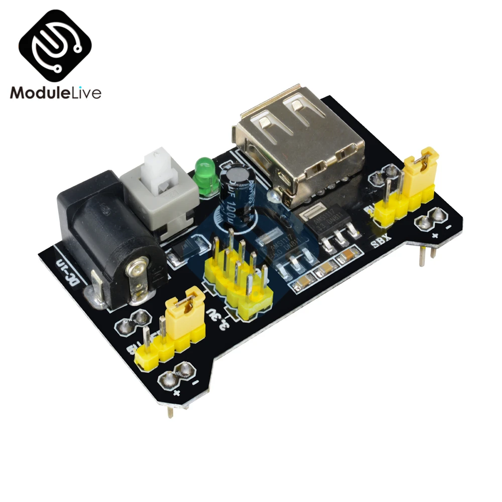 MB102 мощность MB 102 Макет Блок питания 3 V 5V Для Arduino Solderless Хлеб Diy электронная