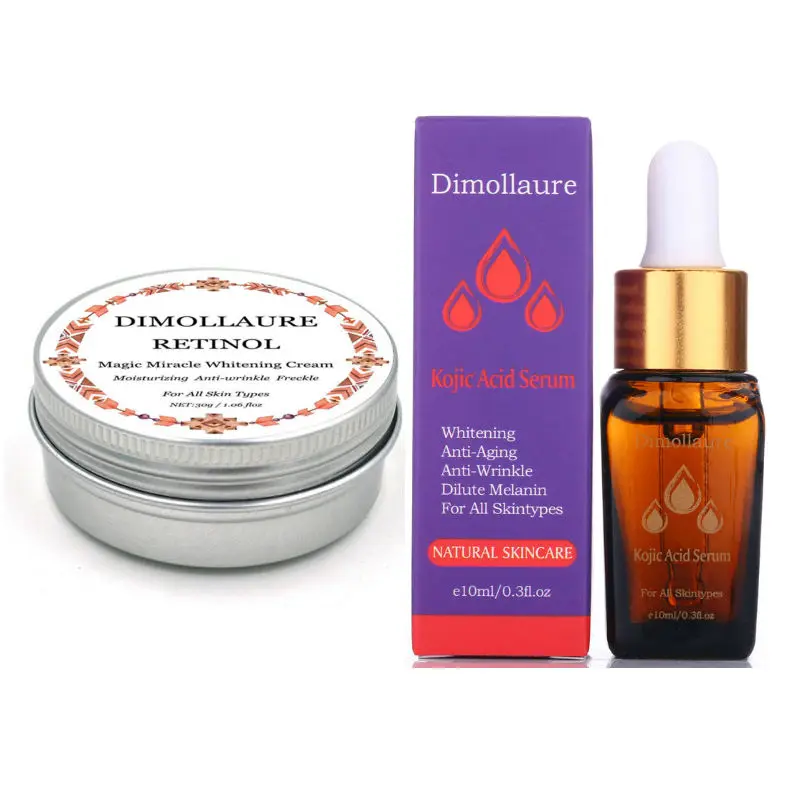Dimollaure Retinol Cream Whitening Moisturizing kojic acid serum Remove Freckle melasma Melanin sunburn Acne scar dark Spot | Красота и