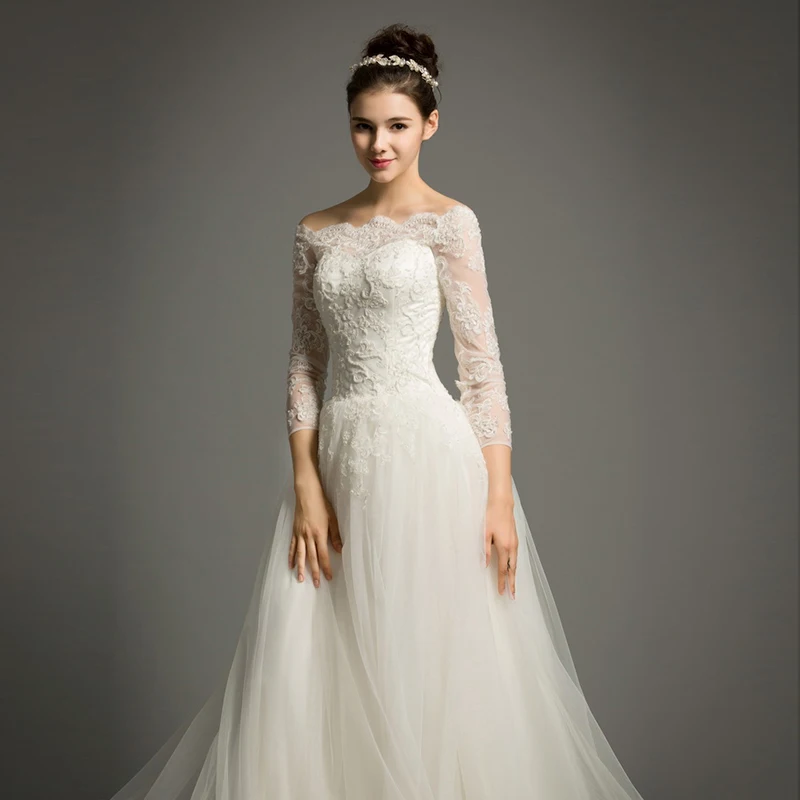 Винтажное кружевное платье с вырезом лодочкой и открытой спиной Vestidos De Novia