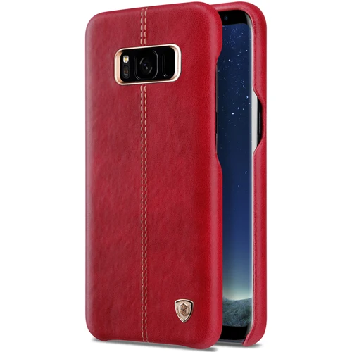 Для samsung Galaxy S8/S8 Plus Капа роскошный винтажный из искусственной кожи чехол NILLKIN Englon кожаный чехол - Цвет: Красный