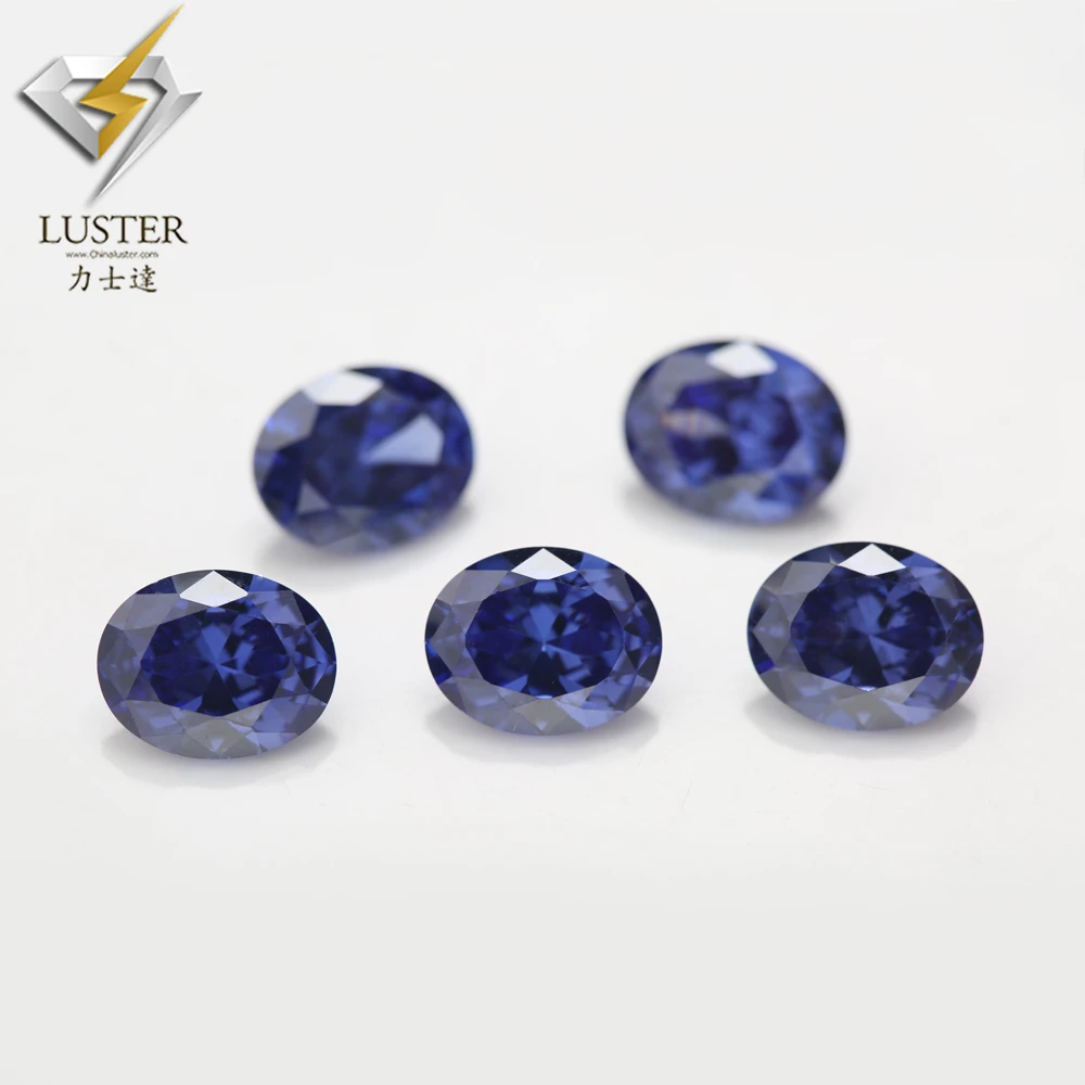 Most realistic cubic zirconia 2x3~13x18mm natural blue oval cut shape zircon gems stones 10pcs / bag quality cz for jewelry | Украшения и