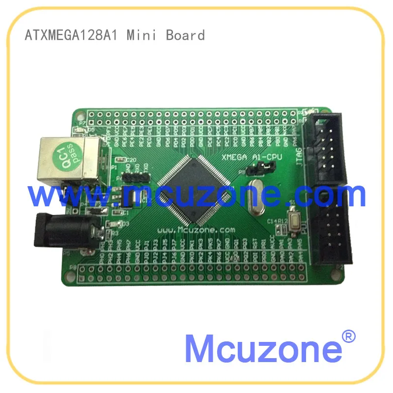 Atmel ATxmega128A1 мини доска RS232 загрузчика предварительно 12Bit АЦП ЦАП 8 UART JTAG PDI XMEGA128A1U |