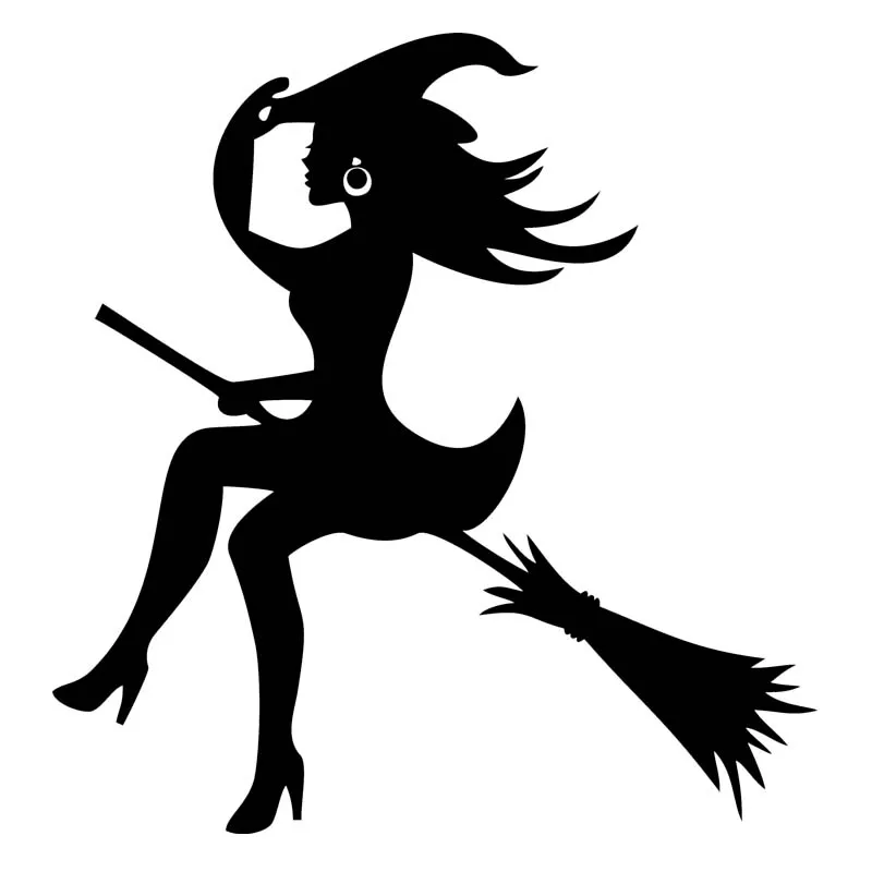 

The Sell Like Hot Cakes For Witch Sexy Whitch On A Broomstick Funny Window Car Styling Vinyl Decal Cool Car Sticker Jdm