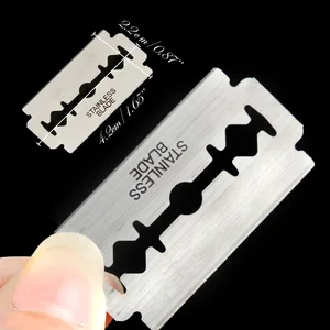 50 шт. классические двухсторонние лезвия, ручные лезвия для бритвы, супер синие лезвия из нержавеющей стали, Безопасные лезвия для бритвы