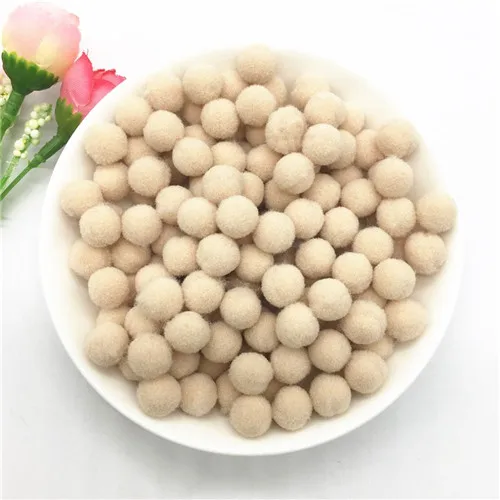 36 Beige Pompones 10/15/2025 мм пышная Нижняя Pom Poms помпонами ручной работы для детей игрушки DIY материал изделия швейного Ремесла поставок 100 шт - Цвет: 36 Beige