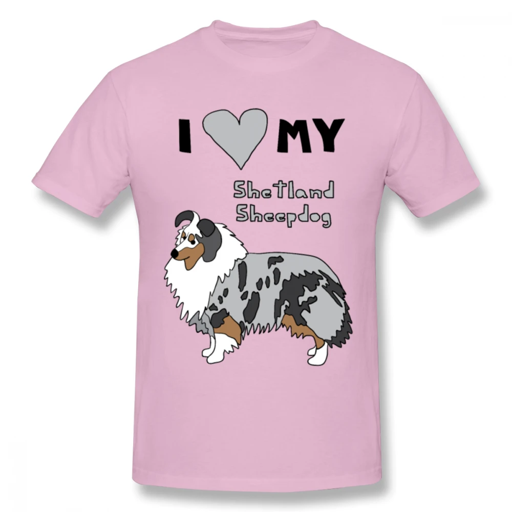 Мужская футболка с надписью I Love My Shetland Sheepdog большие размеры 5XL 6XL | одежда