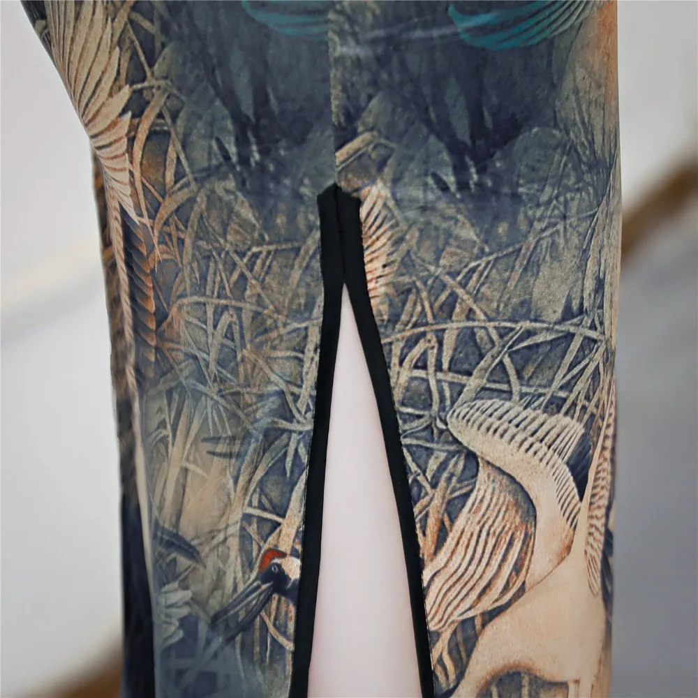 Шанхай история китайское восточное платье Винтаж Ципао короткий рукав cheongsam до