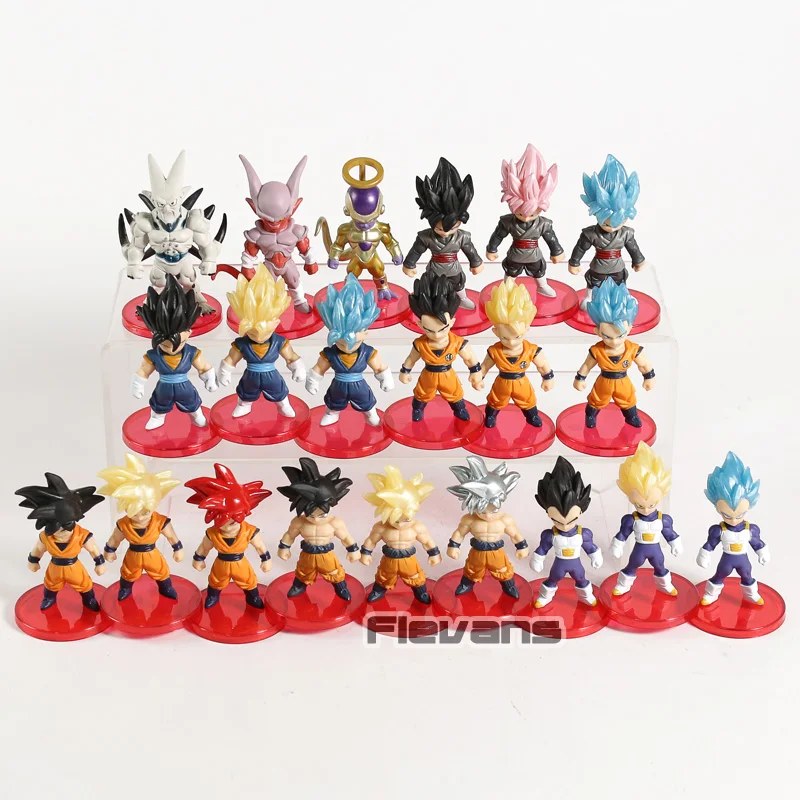 Dragon Ball Z Супер Saiyan Son Goku/Гохан Вегета Vegetto Syn Shenron Фриза Janemba мини ПВХ Фигурки игрушки 21 шт./компл