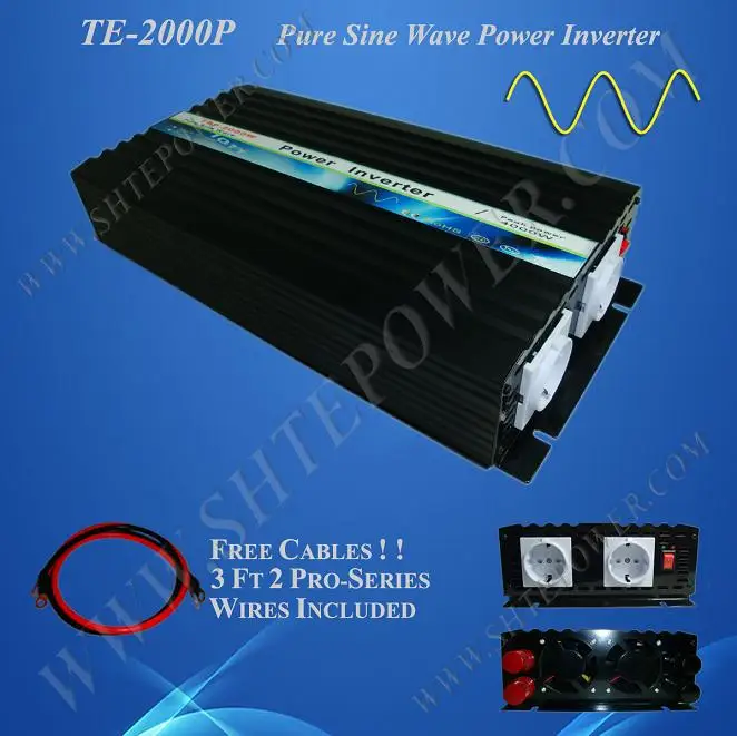 Solar or Wind Power Off Grid Pure Sine Wave Inverter 2000W DC 12V 24V to AC 220V 230V 240V Solar or Wind Power Off Grid Pure Sine Wave Inverter 2000W DC 12V 24V to AC 220V 230V 240V