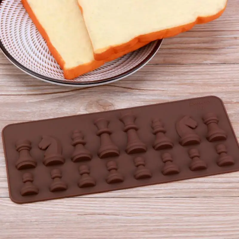 New 1PCS Chess Shape Silicone Cake Molds Fondant Jelly Candy Chocolate Mold DIY Bakware Decorate 20.5*8.5cm | Дом и сад