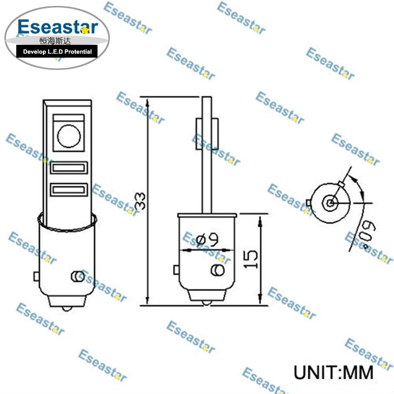 2 шт./лот eseastar Бесплатная доставка супер яркий BAY9S LED SMD5050 свет авто led H21W