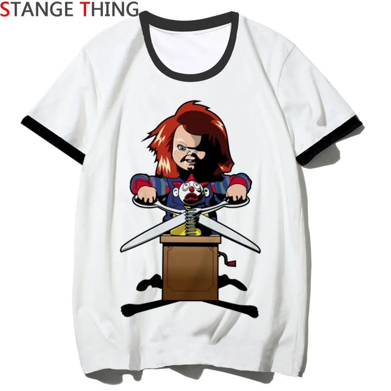 Футболка Chucky, Demon Death Scary Evil Satanism Grim Reaper, Повседневная футболка для мужчин и женщин в стиле хип-хоп, футболки для мужчин и женщин