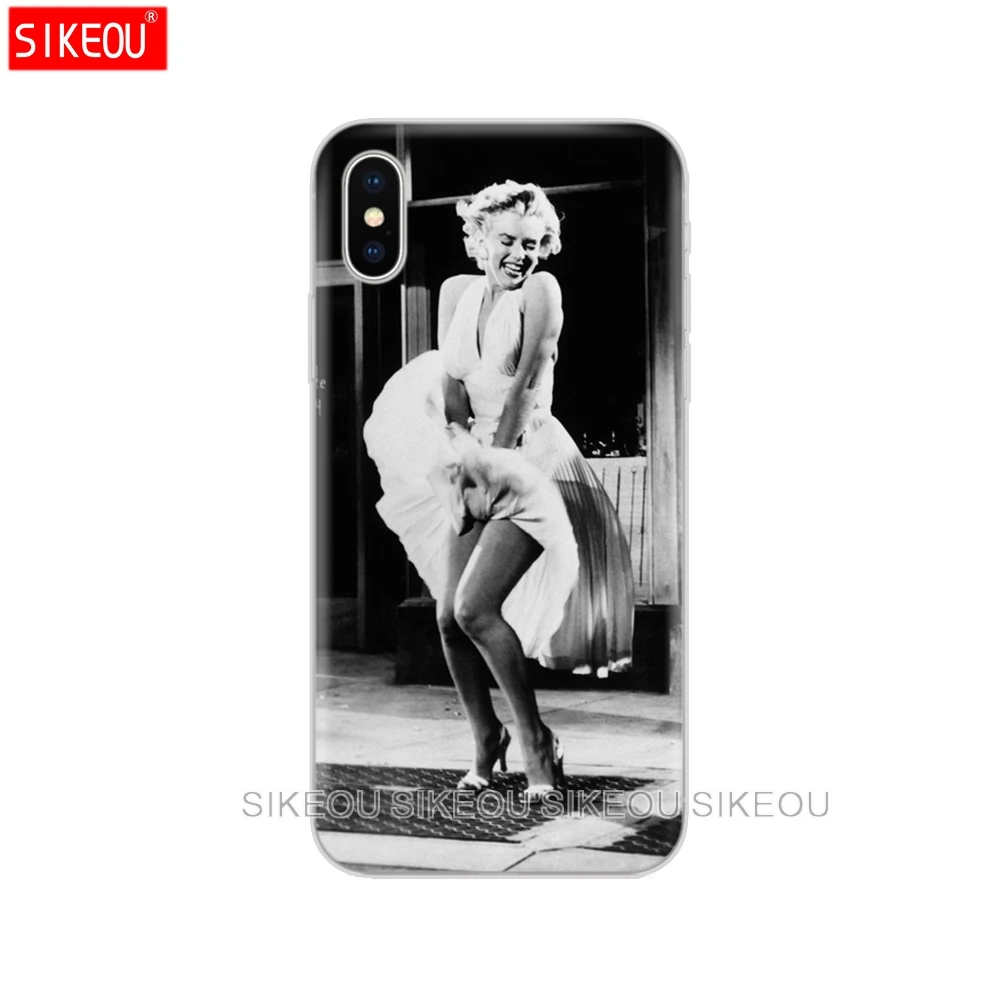 Силиконовый чехол для Iphone 6X8 7 6s 5 5s SE 2020 Plus 10 XR XS MAX 11 pro Мэрилин Монро с