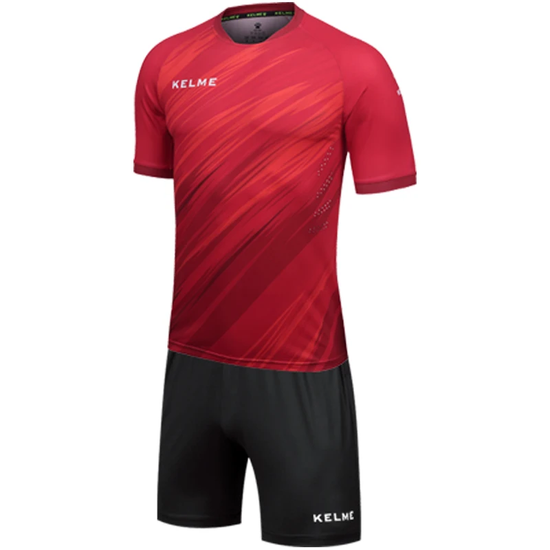 KELME, испанские официальные мужские футбольные майки, футбольные майки, форма Maillots de, футбольная рубашка, Тренировочный Набор KMC160026 - Цвет: Red