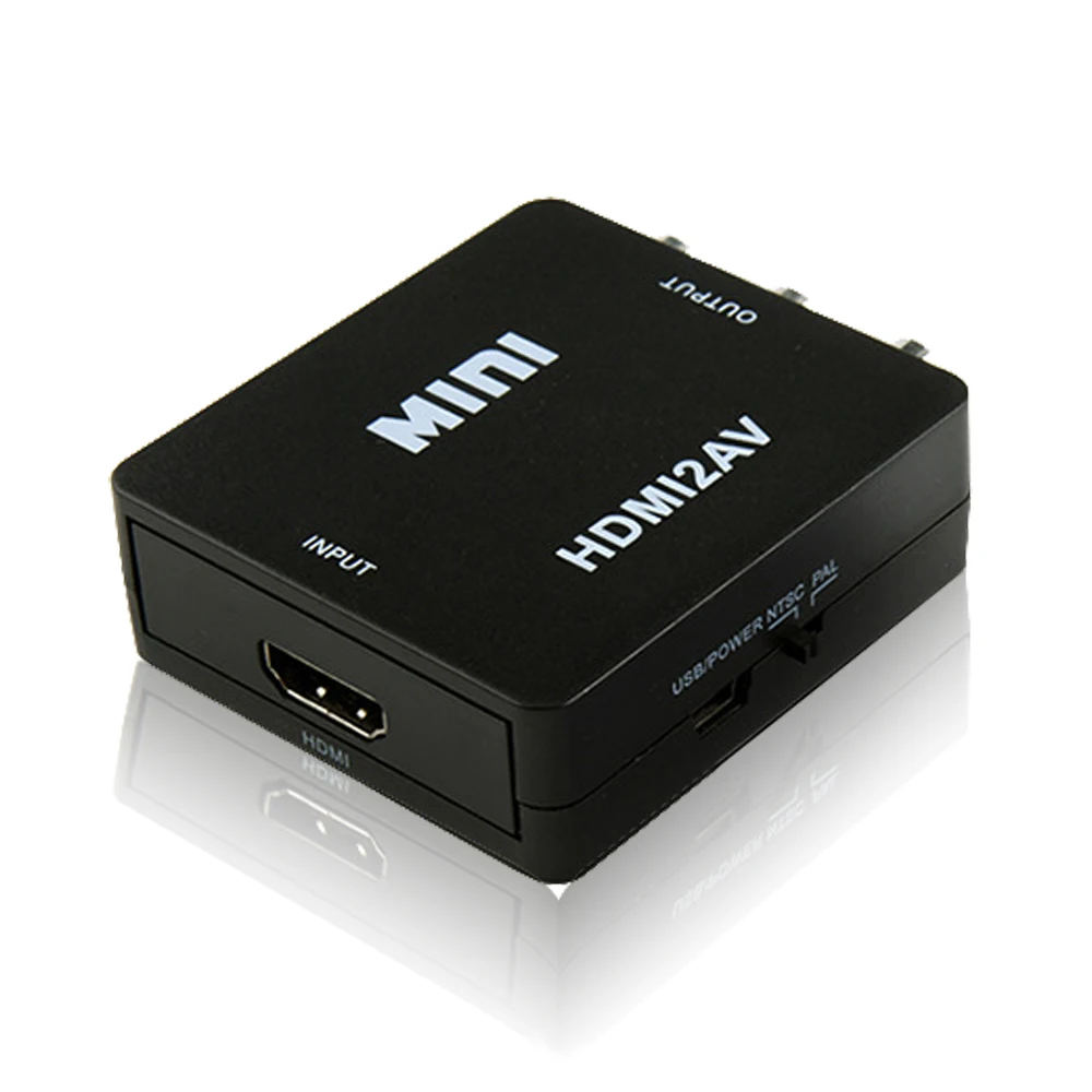 NTSC PAL выход HDMI в AV адаптер AV/RCA CVBS 1080P видео конвертер HDMI2AV коробка