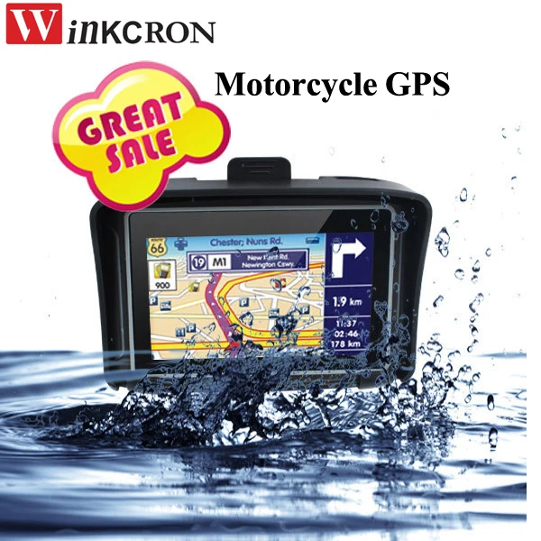 4,3 дюймов мотоцикл gps автомобильный gps навигация IPX7 водонепроницаемый поддержка gps карта для автомобиля Мотоцикл Bulit в 8 Гб FM Bluetooth