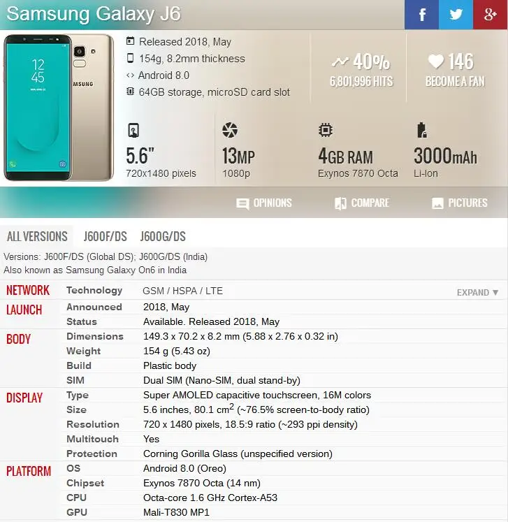 Для Samsung Galaxy J6 2018 LCD J600 J600F J600F/DS J600G/DS дисплей сенсорный экран дигитайзер On6 замена