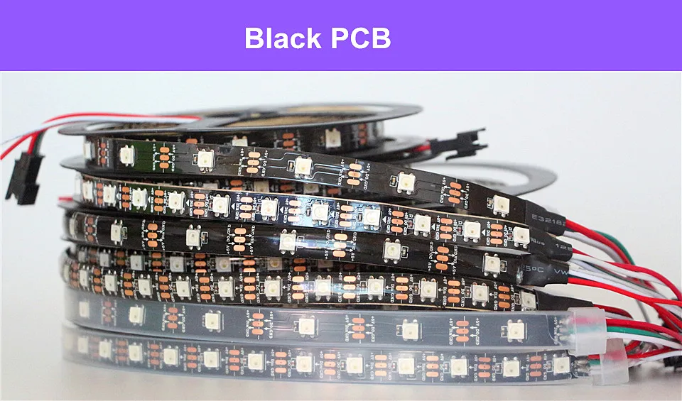 WS2812B Светодиодная лента WS2812 IC 5 в 30/60/144 светодиодов индивидуально Адресуемая WS2811