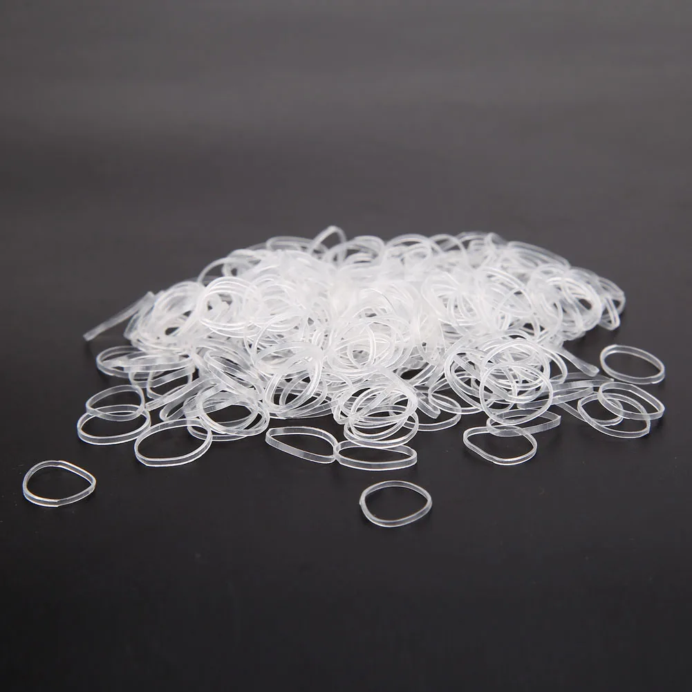 

200Pcs/Lot Mini Disposable Rubber Hair Ropes Hairband Ponytail Plaits Holder Braids Hair Accessory Elastic Hair Band Ties Ropes
