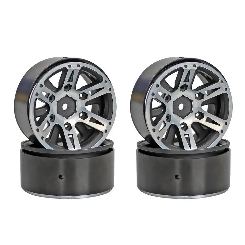 4 pcs Wheel Rim 4 шт. RC Рок Гусеничный металлический обод колеса 1,9 дюймов BEADLOCK для 1/10 Axial SCX10 90046 TAMIYA CC01 D90 D110 TF2 Traxxas TRX-4 - Цвет: 4 pcs Wheel Rim
