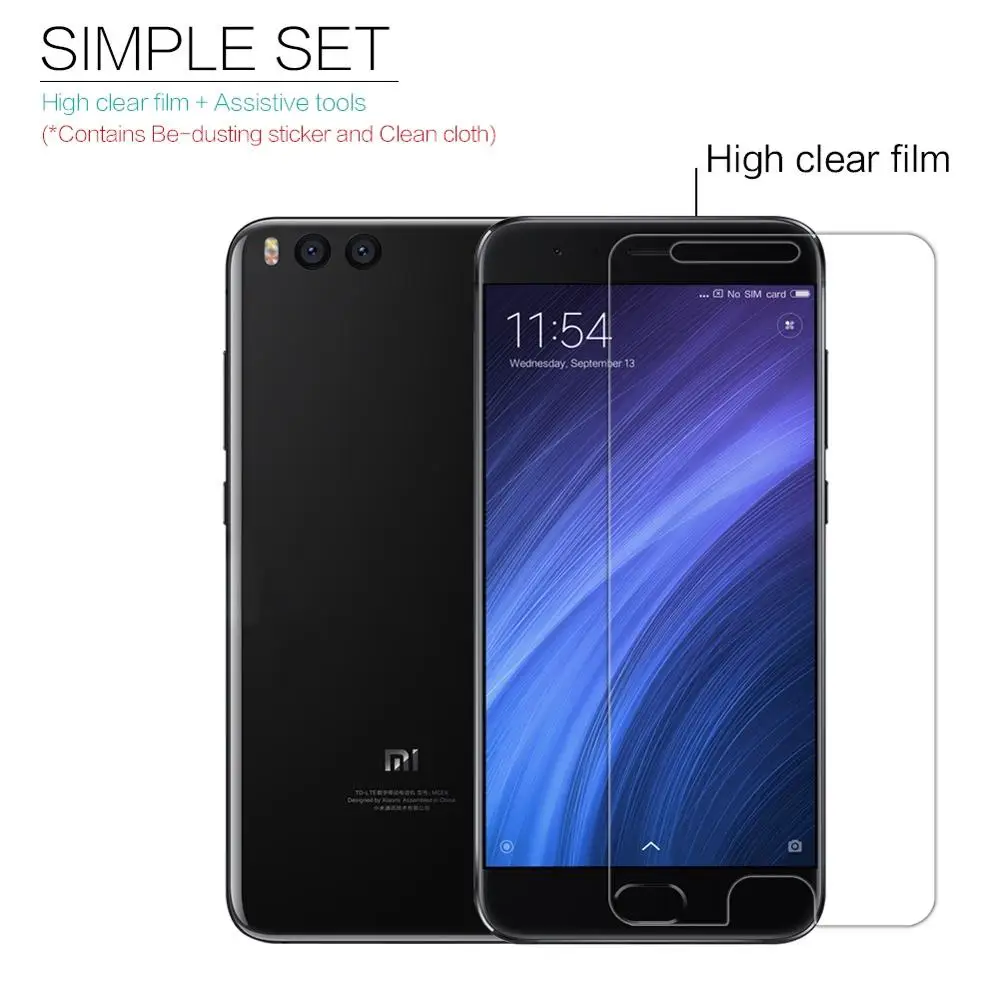 Simple Version 2 шт./партия защита для экрана для Xiaomi Mi Note 3 NILLKIN Супер прозрачная защитная пленка против отпечатков пальцев для Xiaomi Mi Note 3 5,5" - Цвет: Simple Version