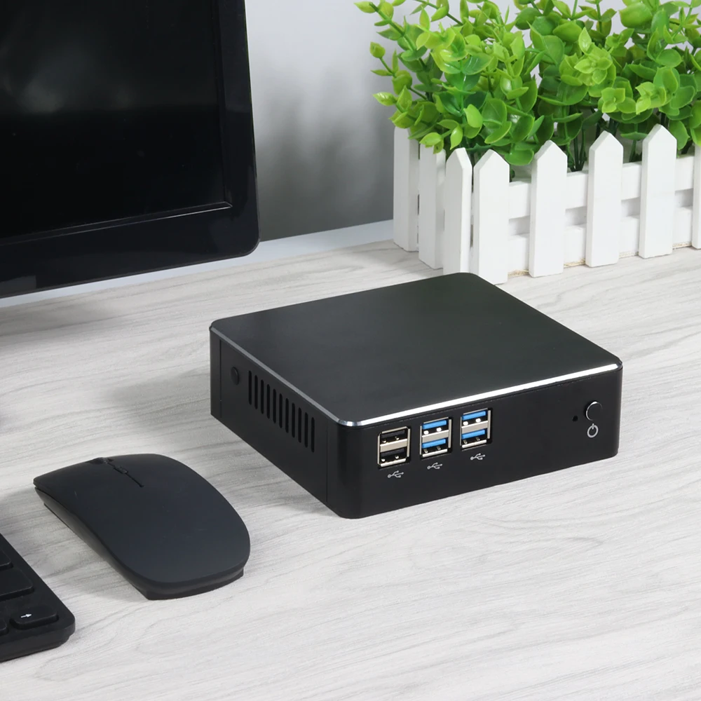 Мини ПК 4K UHD Intel Core i7 6567U i5 6360U i3 6157U Windows 10 неттоп охлаждающий вентилятор HDMI VGA Wifi 6 * USB