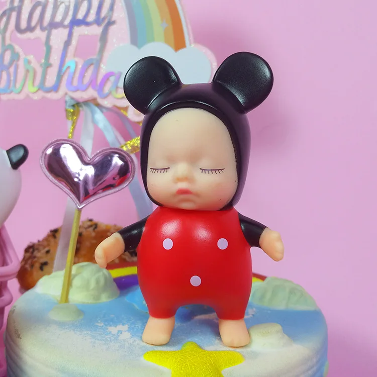 Детские куклы спящий Bjd bebe Кукла реборн брелок игрушка для детей девочки Рождественский подарок из ПВХ дети Новорожденные игрушки суставы могут перемещаться 7 см