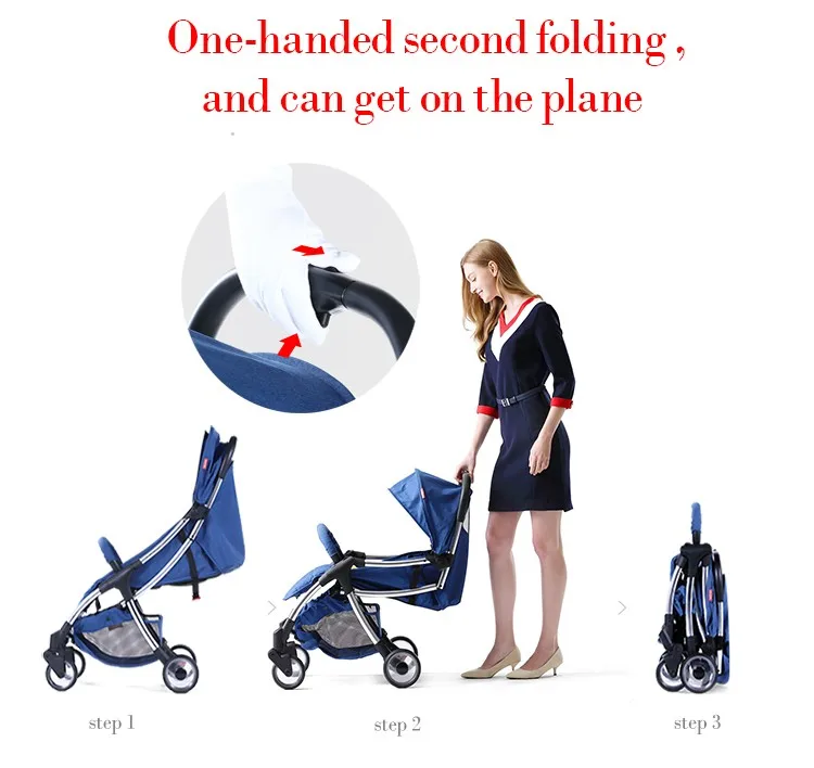 7.8 Kidstravel Baby Stroller Ultra-lightweight Folding Bebek Arabasi Poussette Baby Car Portable On The Airplane