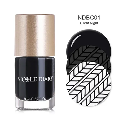 Water Based NDBC01 NICOLE DIARY 9 мл стемпинг ногтей покрытие лак красочный дизайн ногтей пластина печать лак оболочка лак для ногтей - Цвет: Water Based NDBC01