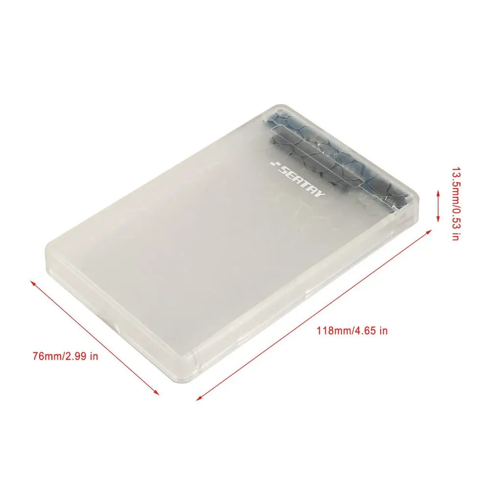 SEATAY HD101 2," USB 3,0 SATA 3,0 Hd коробка HDD жесткий диск Корпус для внешнего жесткого диска инструмент бесплатно 5 Гбит/с прозрачный 4 цвета