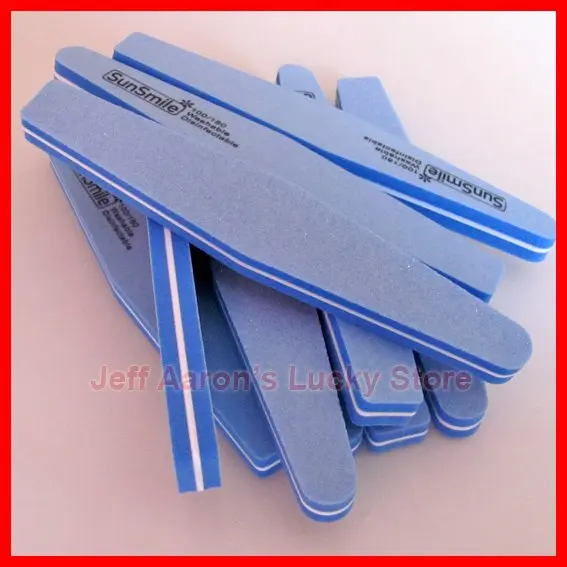 Высококачественная двухсторонняя Алмазная пилка для ногтей 100/180 буфер шлифовки