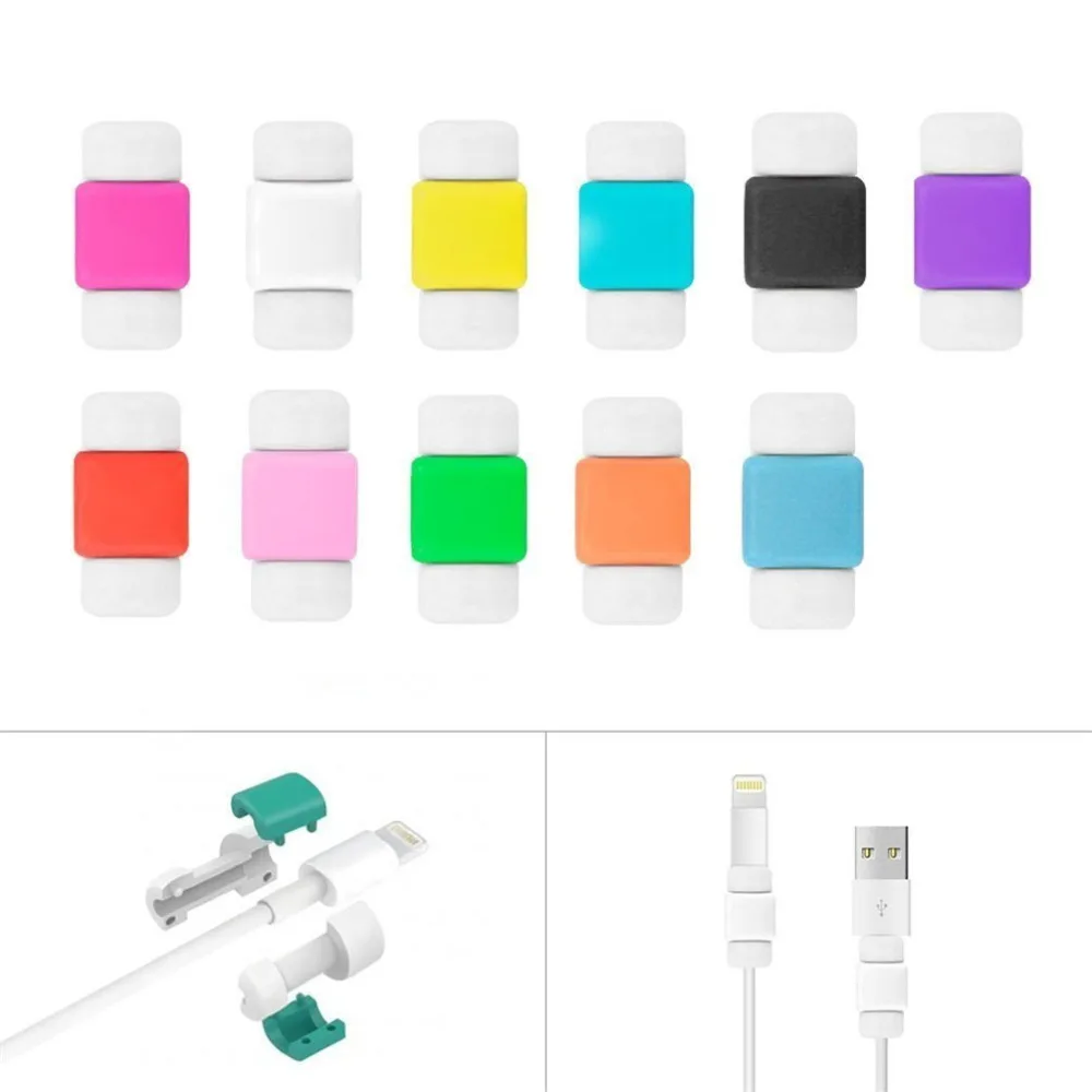 Протектор для кабелей iPhone 10 упаковок протектор зарядного кабеля Lightning 5/5s/6/6 Plus