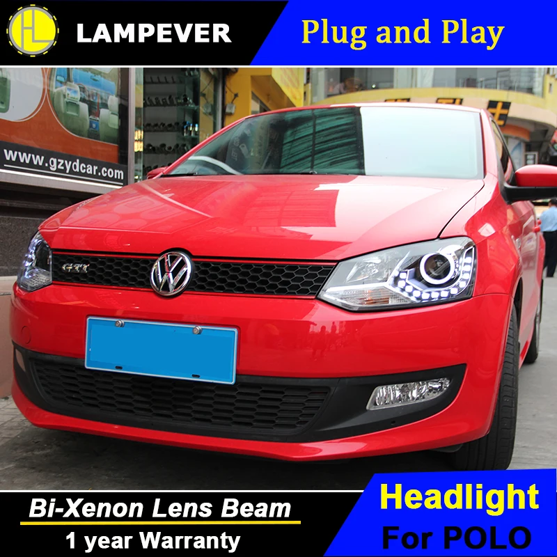 Lampever Стайлинг для 2009-2015 VW Polo фары Новинка светодиодный ная фара Cruiser drl линза