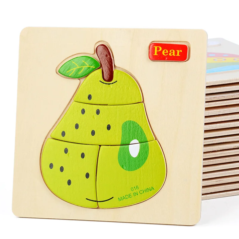 2017 новая мода фрукты Пазлы детство деревянные игрушки интеллекта развивающихся