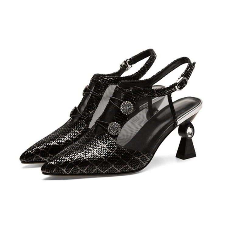 Женские сандалии-гладиаторы из овечьей кожи MLJUESE вечерние сандалии на высоком