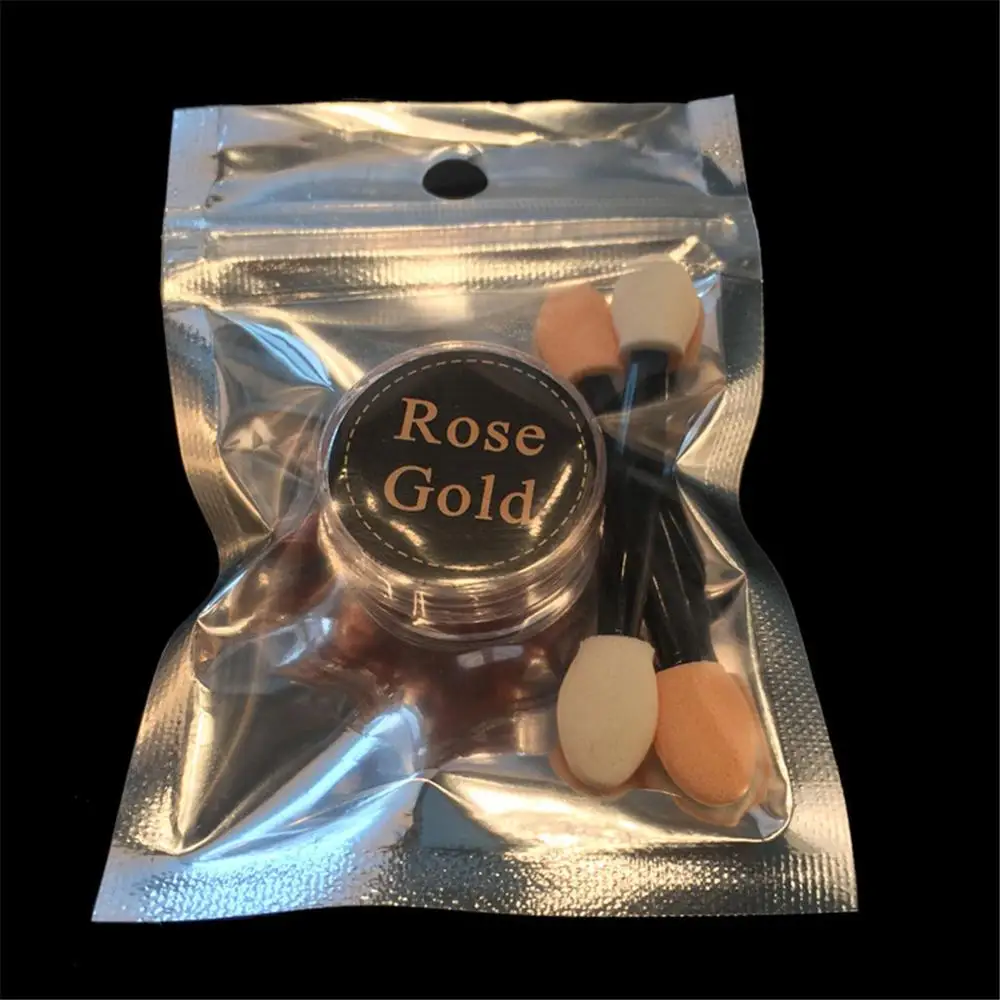 Flow Gold зеркальный порошковый хромированный эффект лак для ногтей Фольга