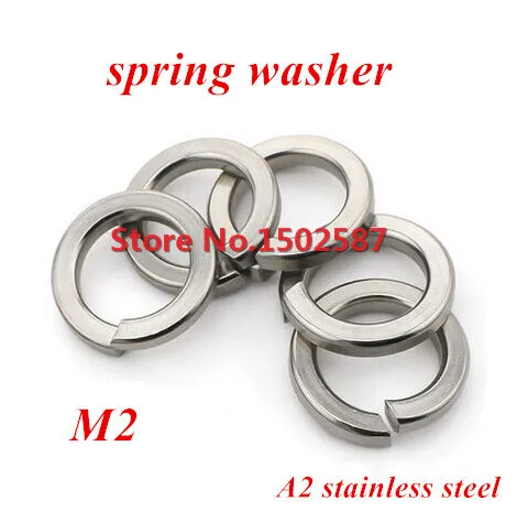1000 Pieces M2 DIN127 Spring Washer A2-70 Stainless Steel SS304