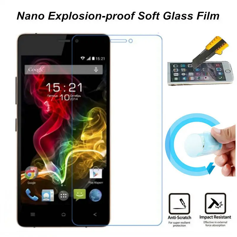 Нано Взрывозащищенная мягкая защитная пленка для экрана Fly iQ4516 Tornado Slim Octa Quad Film |