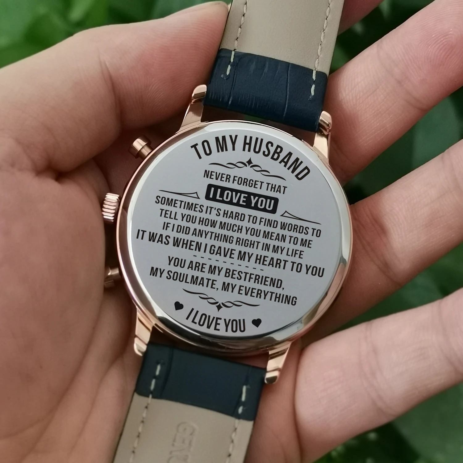 K4400-1 для моего муженька, никогда не забудьте, что я люблю тебя, роскошные часы с гравировкой, повседневные спортивные водонепроницаемые мужские часы, военные семейные подарки