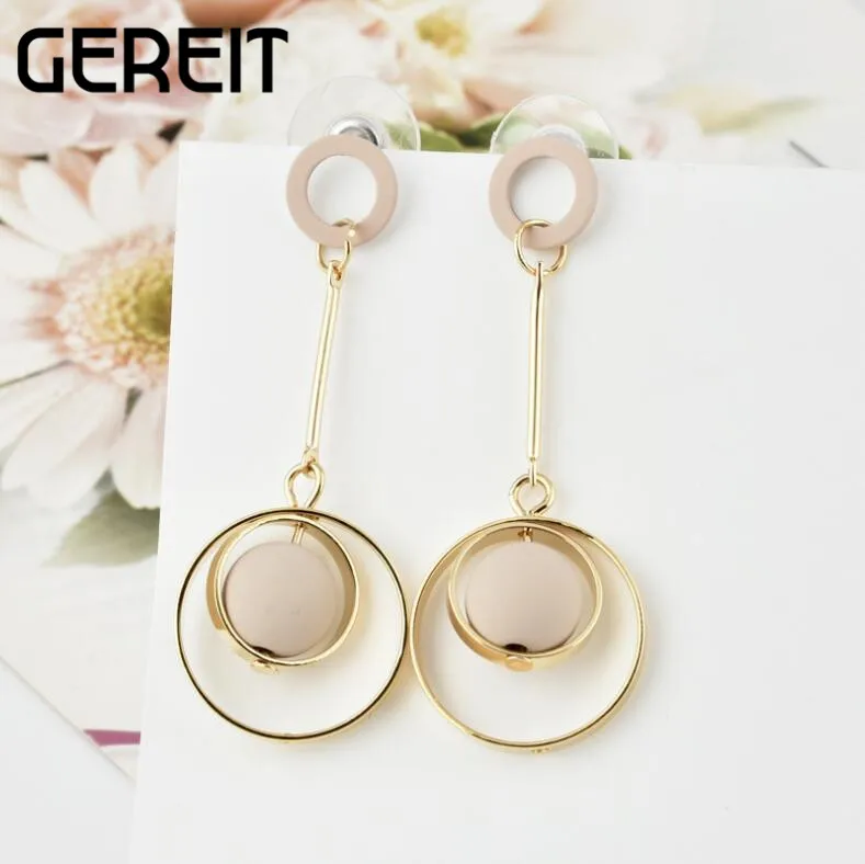 GEREIT европейские Большие Позолоченные серьги-кольца, баскетбольные женские серьги-кольца для женщин, индийские ювелирные изделия Дубаи, новинка
