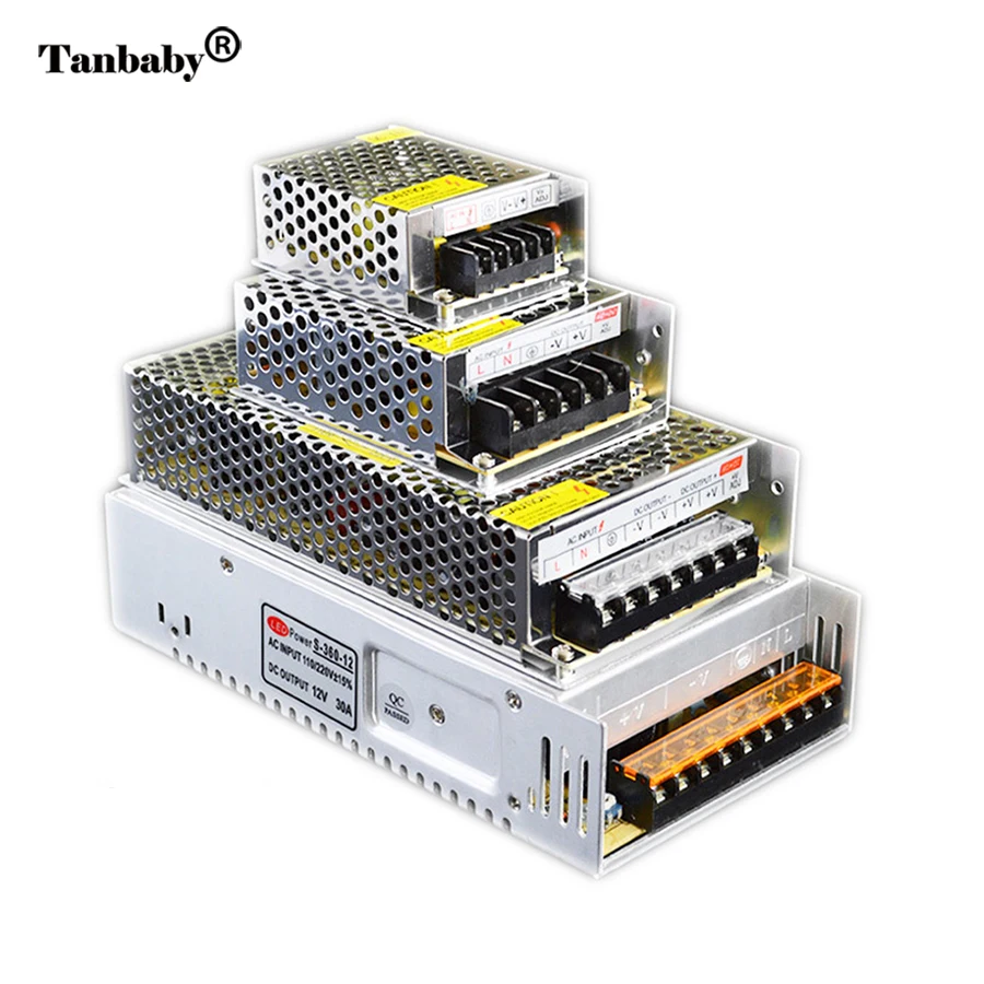 Светодиодное освещение трансфомер AC100 240V к DC12V 5A 10A 20A 30A 40A 50A переключатель