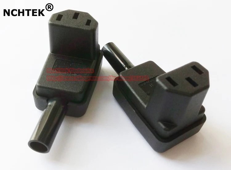 NCHTEK C13 разъем питания 90 градусов Угловой IEC 320 гнездовой AC 10A/250 В шнур