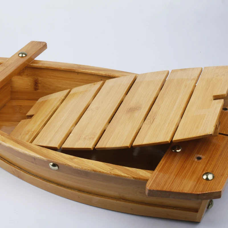 60 см с москитной сеткой Бамбука Суши Лодка бамбук Драконья лодка сашими льда