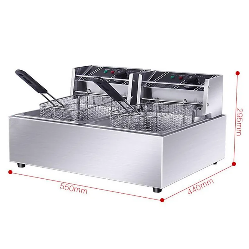 Электрическая Фритюрница из нержавеющей стали 6л многофункциональная