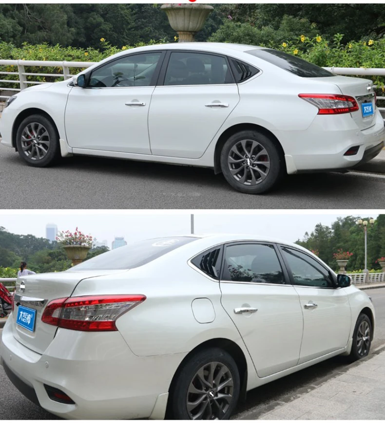 Для Nissan Sentra/Sylphy Sedan- ABS задние боковые оконные шторы жалюзи Рамка оконные жалюзи крышка наклейка отделка
