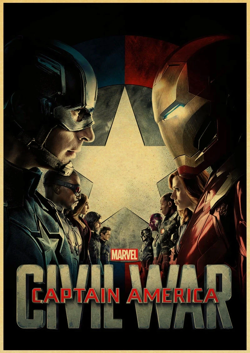 A032 Железный человек Marvel Comics плакат высокого качества принт живопись плакат винтажная крафт-бумага домашний бар Декор Украшение стены - Цвет: A032