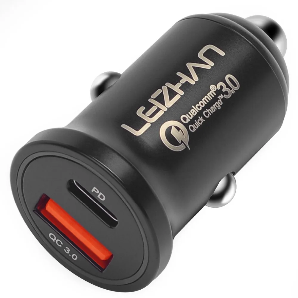 Автомобильное зарядное устройство Type c PD 3 0 Быстрая зарядка 2 USB QC мобильное